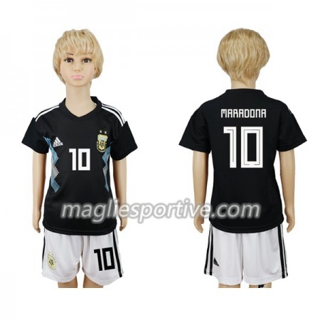 Completo Calcio Argentina Maradona 10 Bambino Divisa Trasferta Mondiali 2018